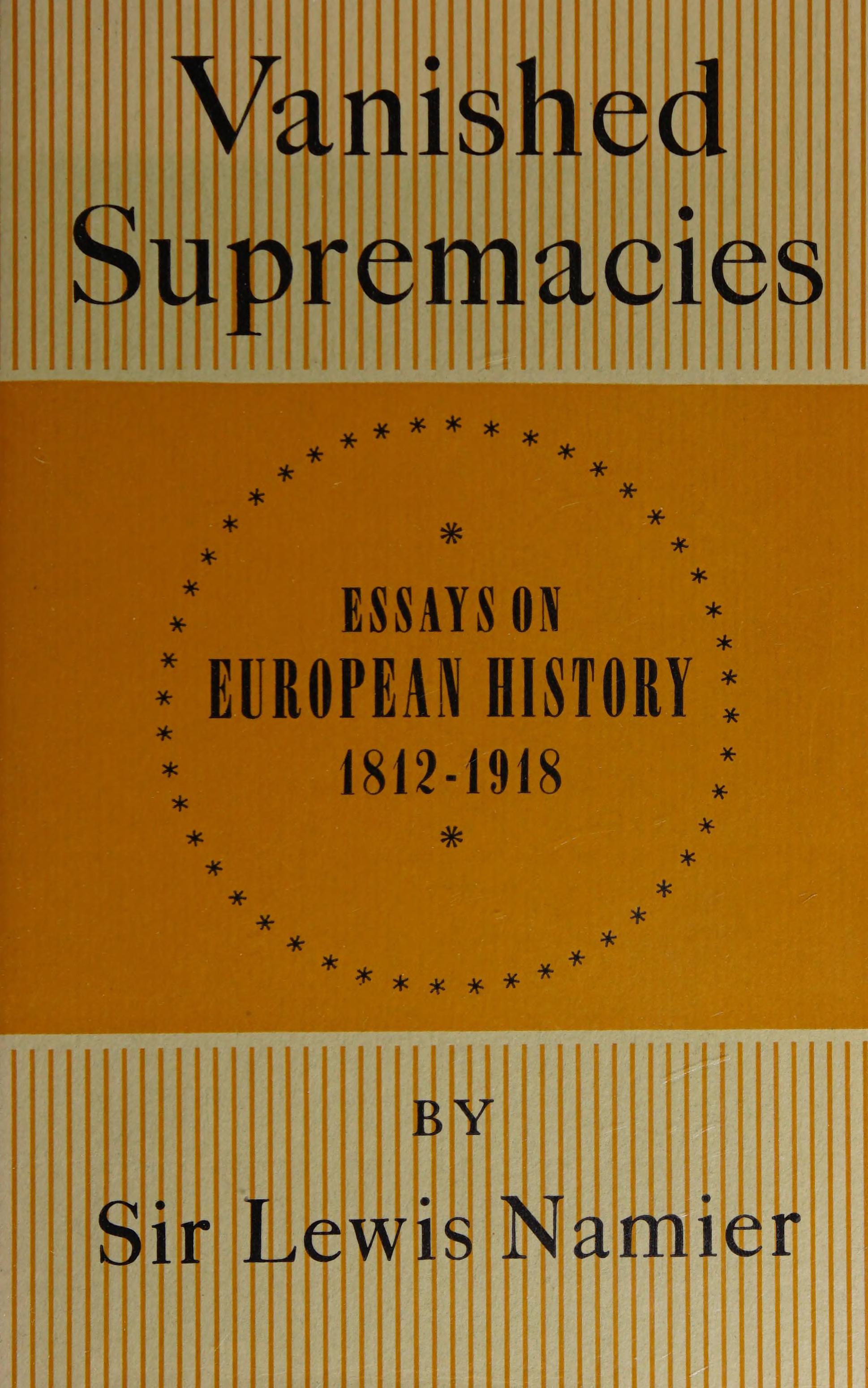 Vanished Supremacies