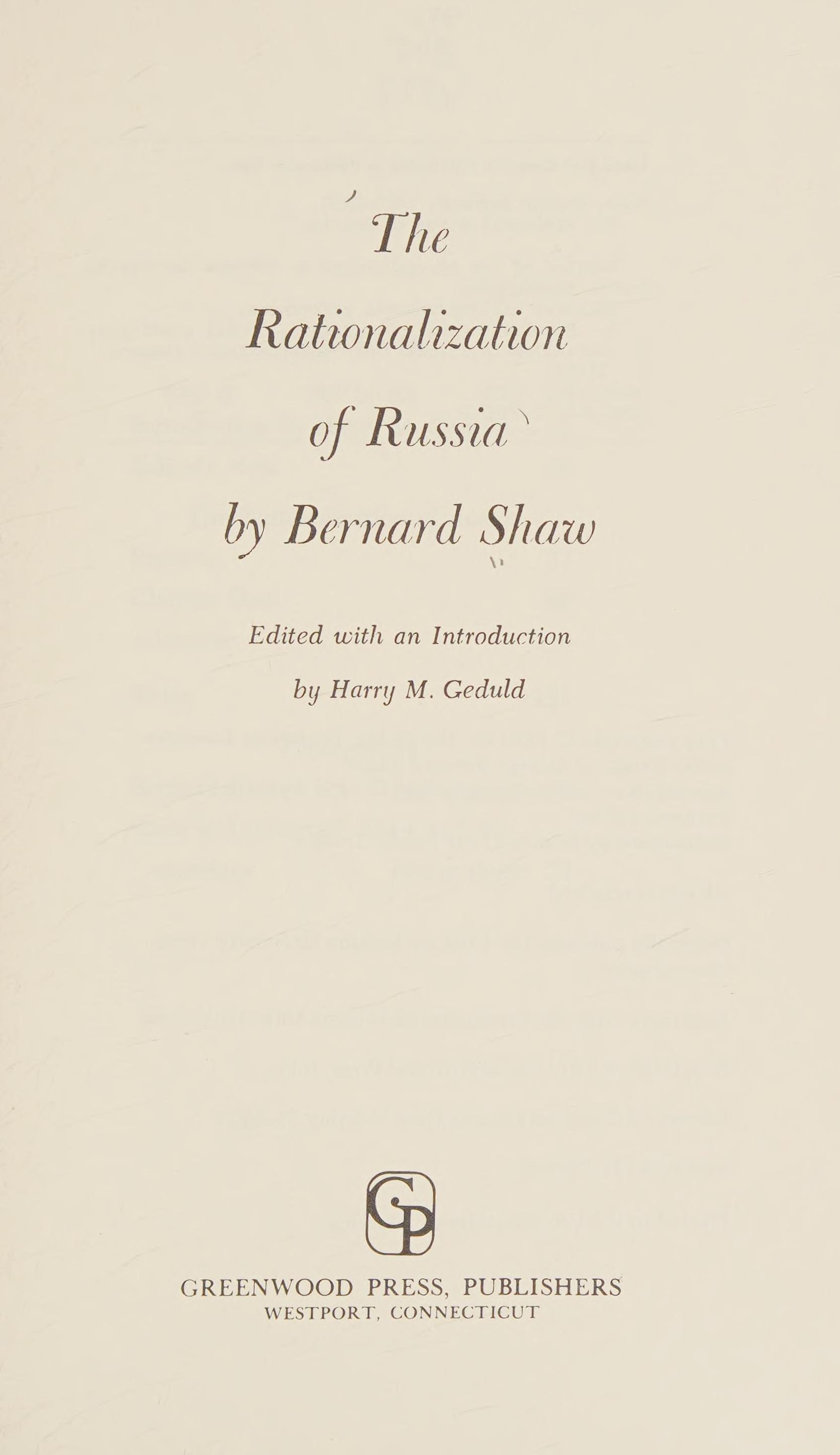 The Rationalization of Russia
