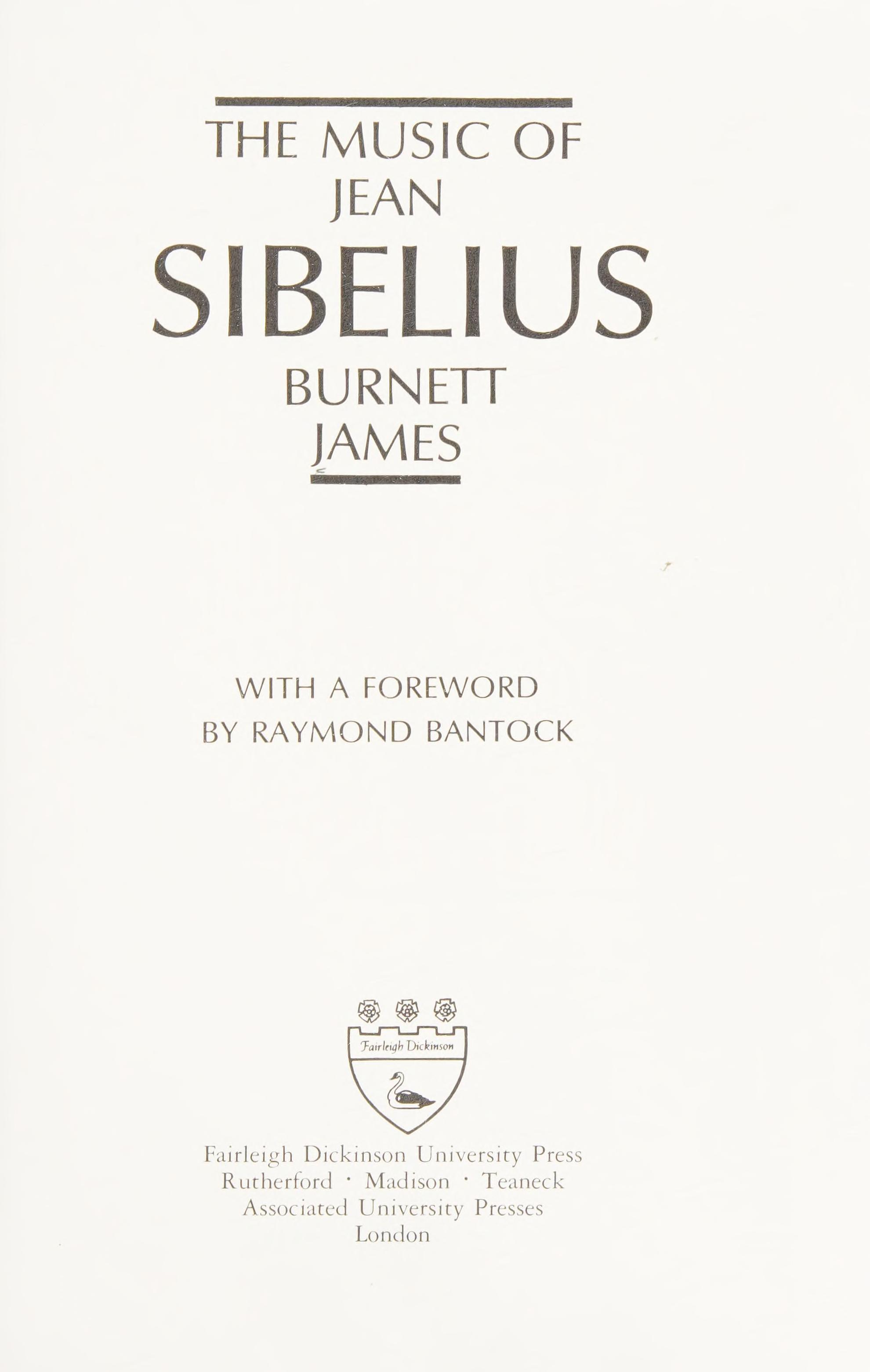 The Music Of Jean Sibelius.