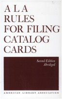 Ala Rules For Filing Catalog Cards