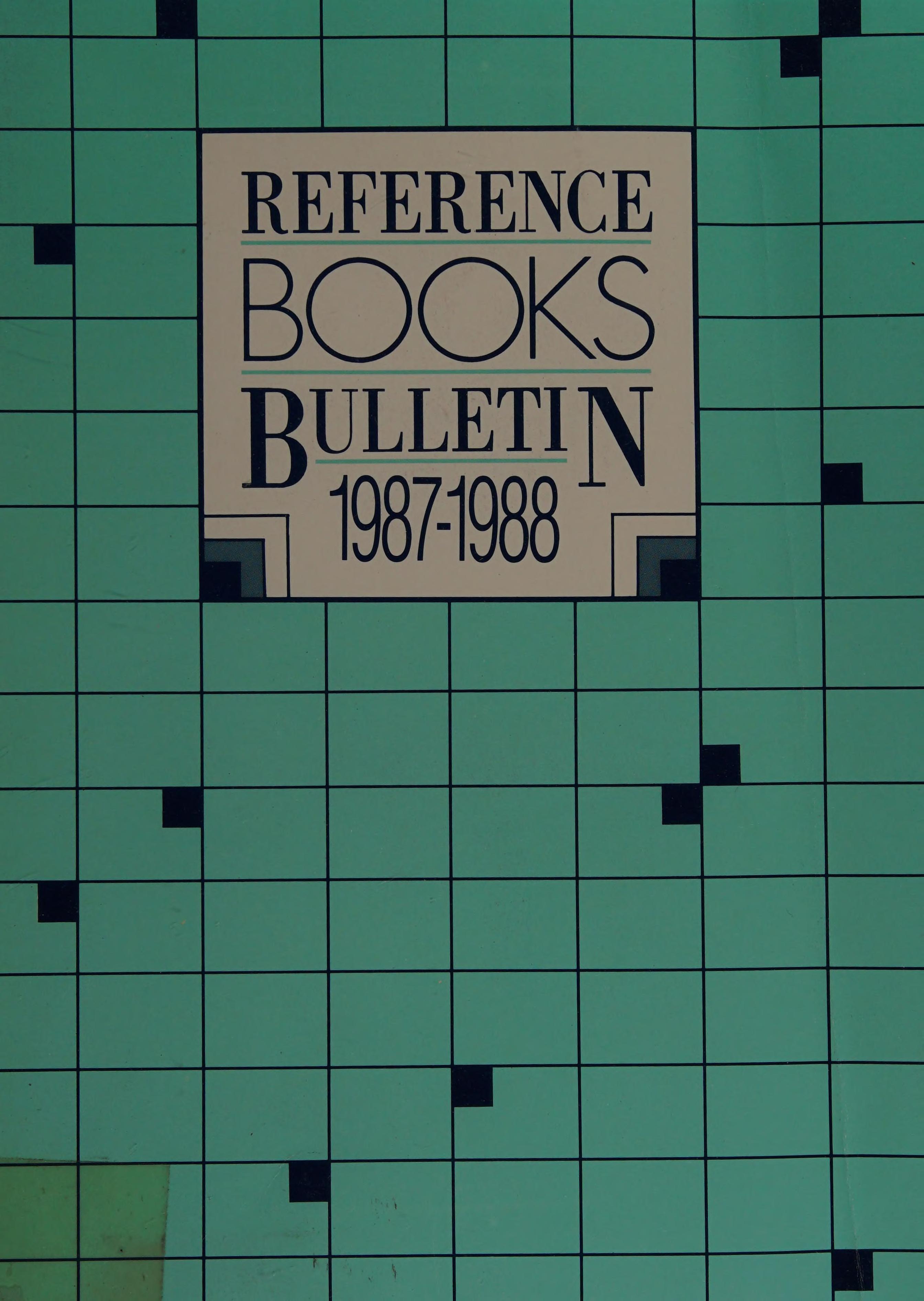 Reference Books Bulletin, 1987-1988