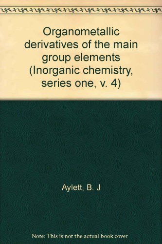 Organometallic Derivatives Of The Main Group Elements