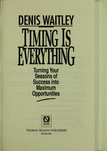 Timing Is Everything