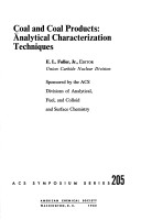 Coal And Coal Products: Analytical Characterization Techniques