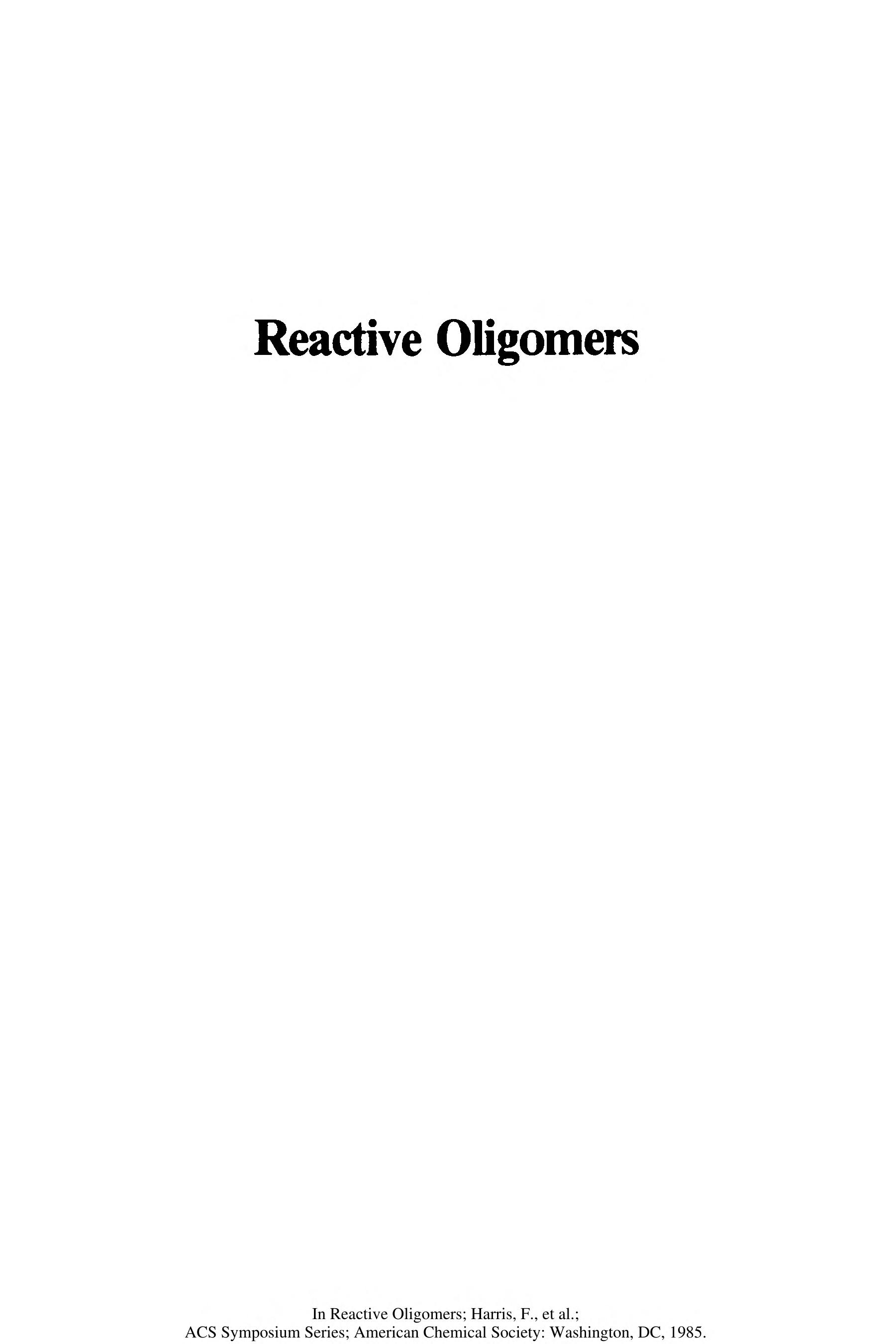 Reactive Oligomers