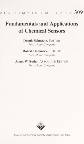Fundamentals and Applications of Chemical Sensors
