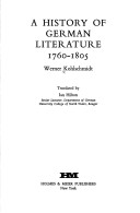 A history of German literature, 1760-1805