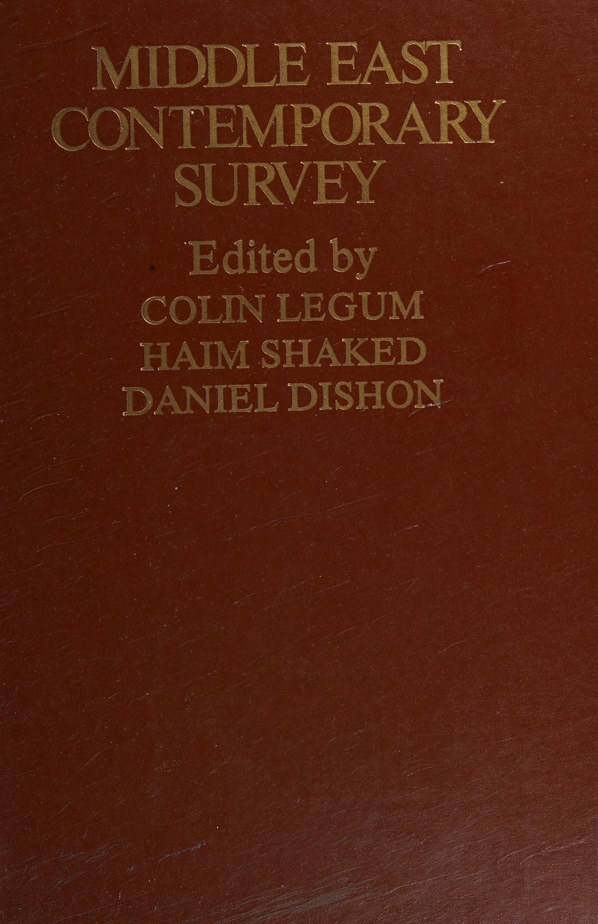 Middle East Contemporary Survey: 1982-83