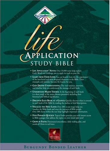 Life Application Study Bible, New Living Translation/Bonded Burgundy Leather/ Thumb Indexed