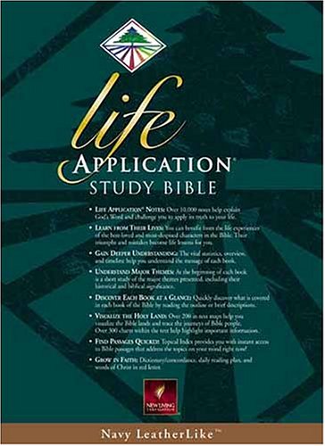 Life Application Study Bible, New Living Translation, Navy LeatherLike