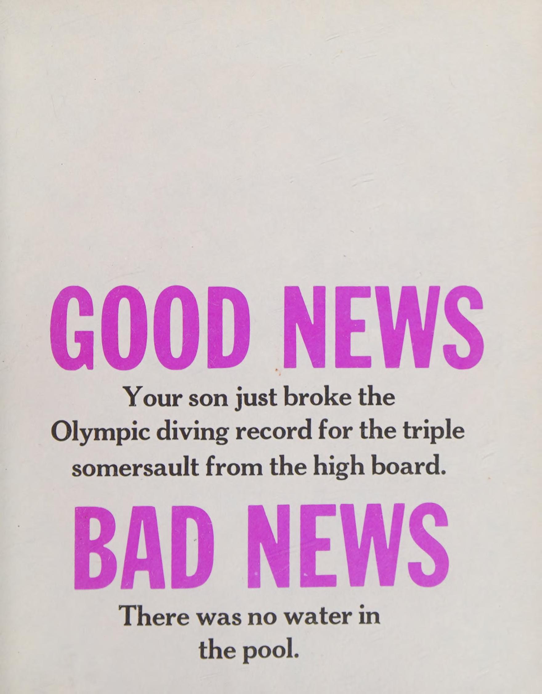 The Good News Bad News Book