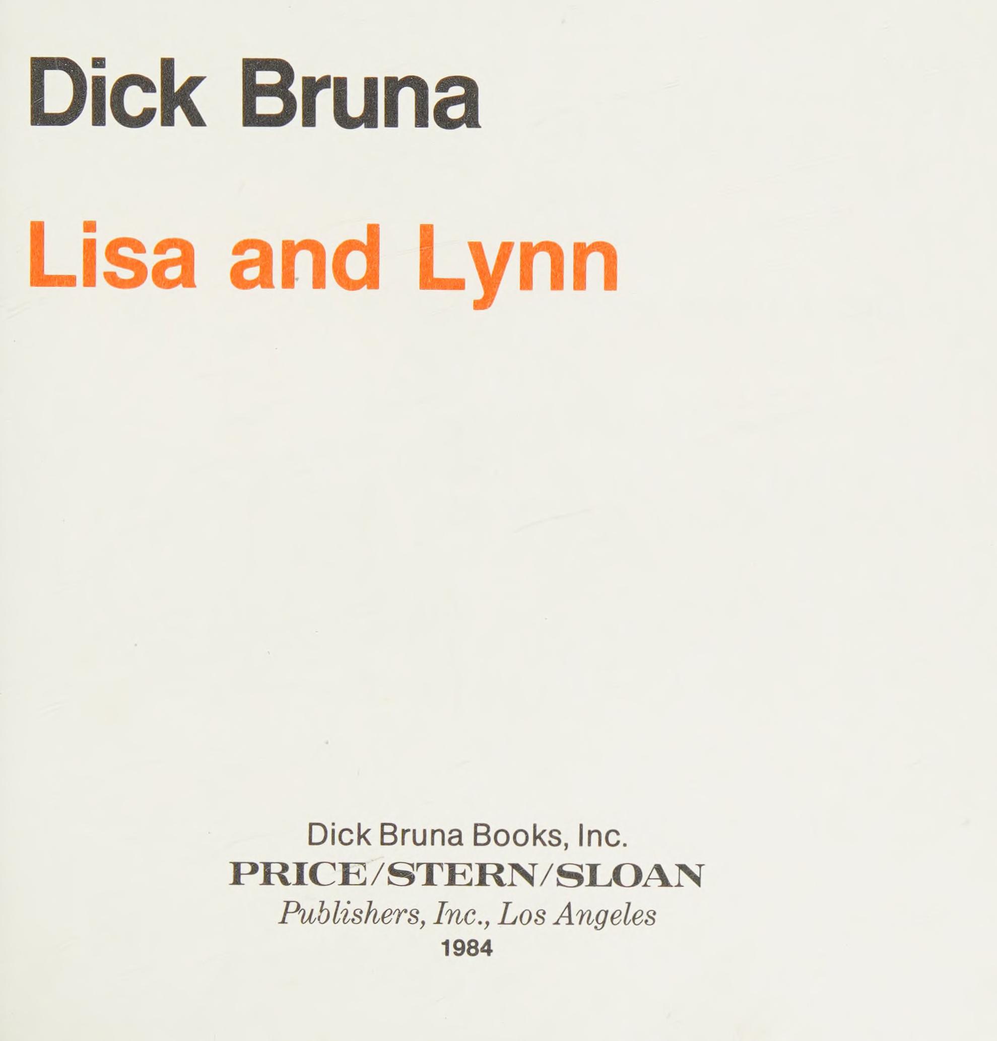 Dick Bruna:Lynn/Lisa