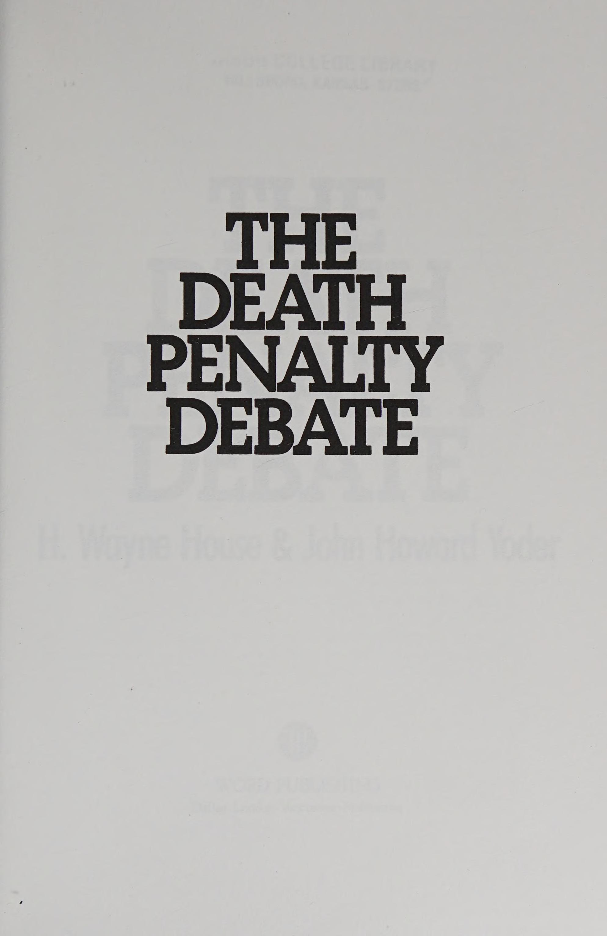The death penalty debate