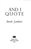 And I Quote