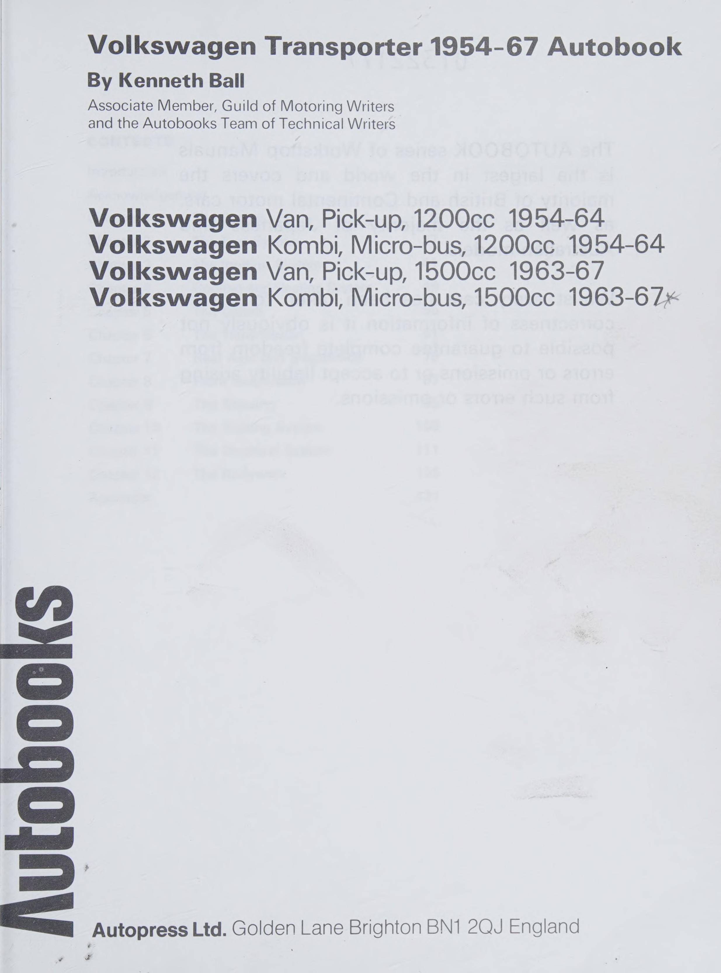 Volkswagen Transporter 1954-67 Autobook