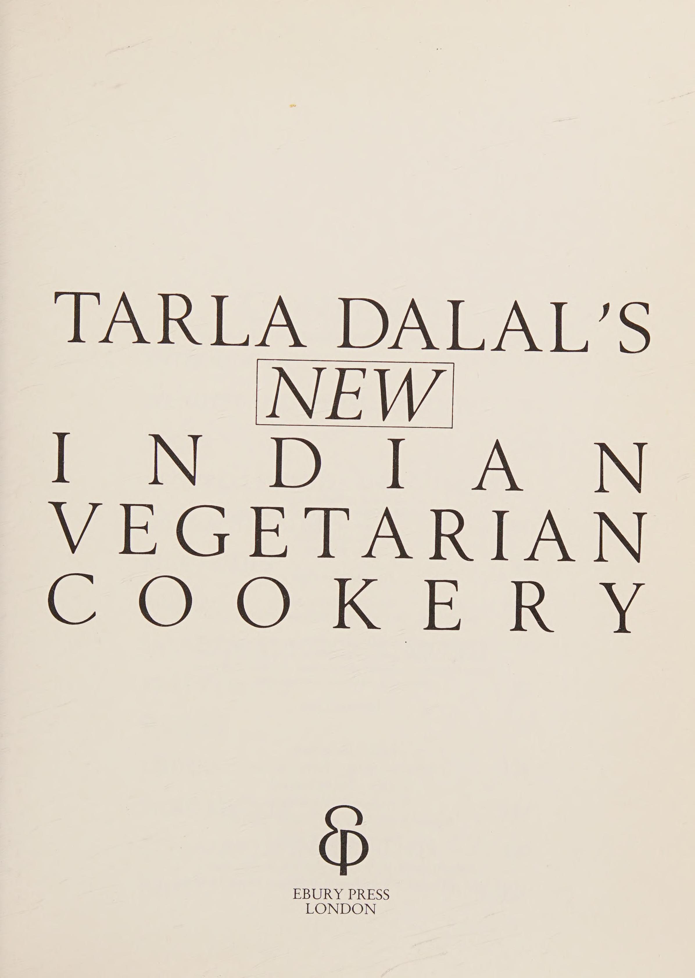 New Indian Vegetarian Cookery