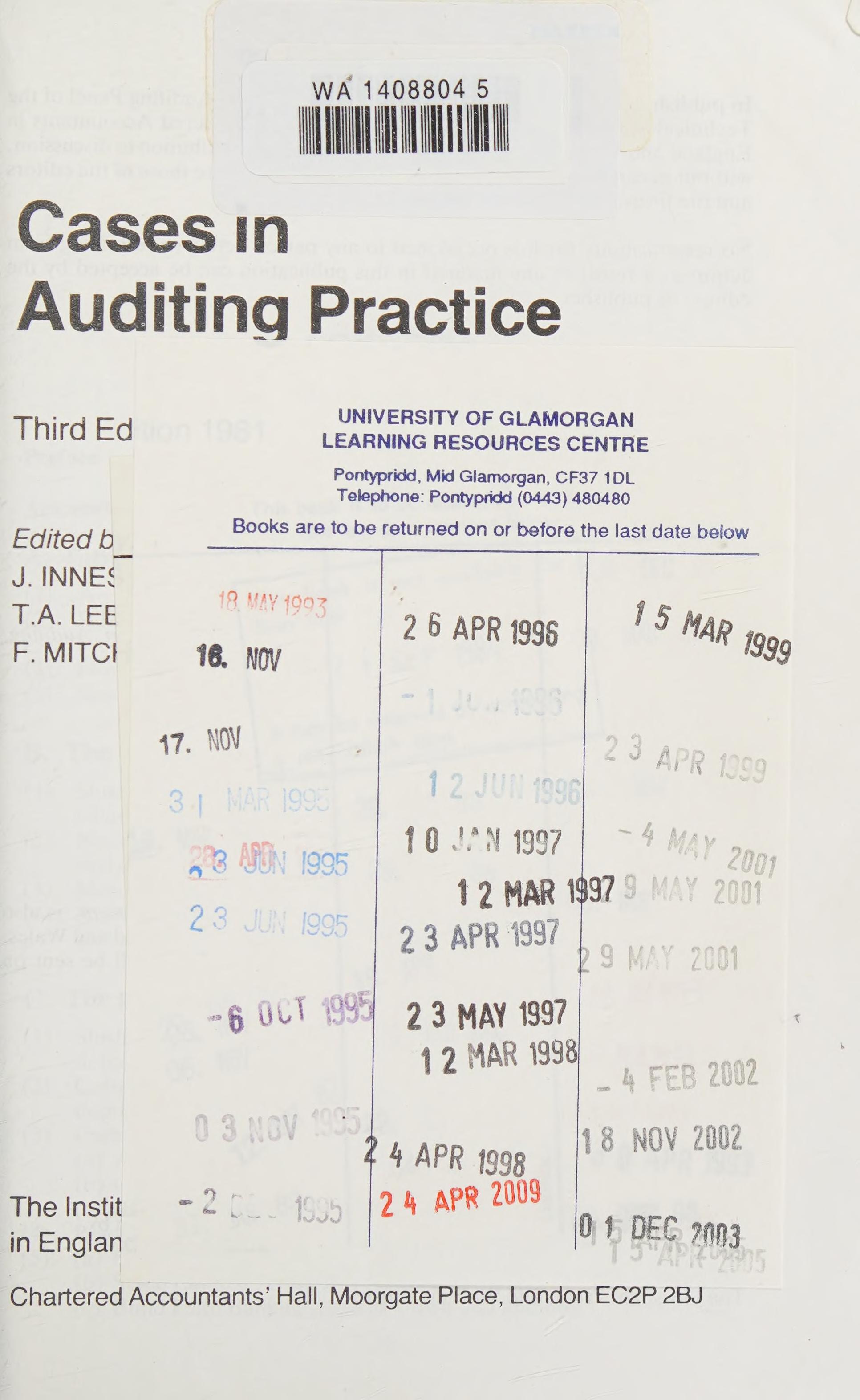 Cases in Auditing Practice