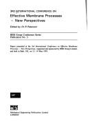 Effective Membrane Processes: New Perspectives (British Hydromechanics Research Group (Rep))
