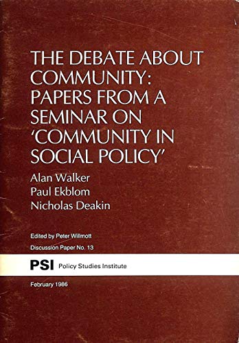 The Debate About Community