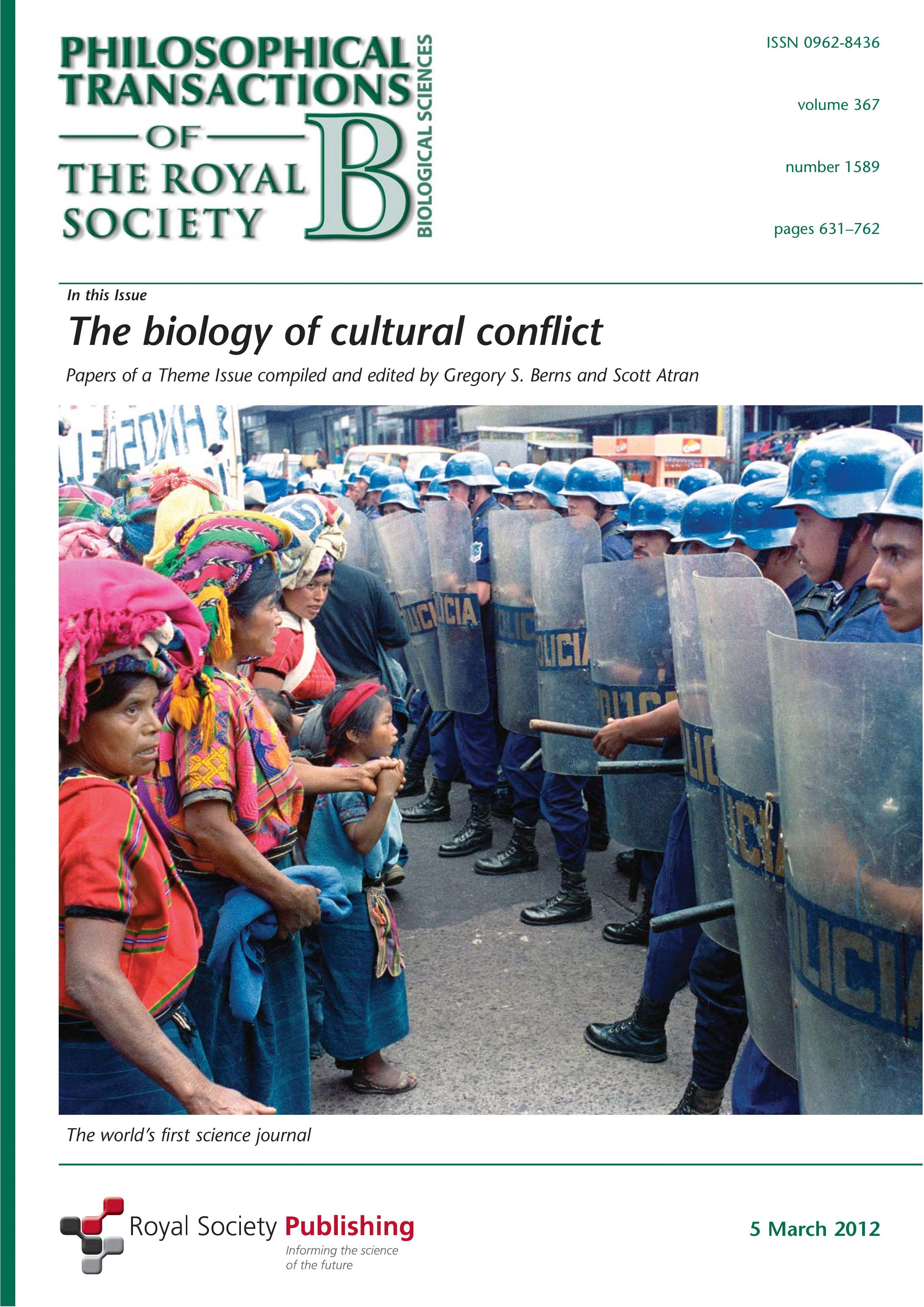 The biology of cultural conflict