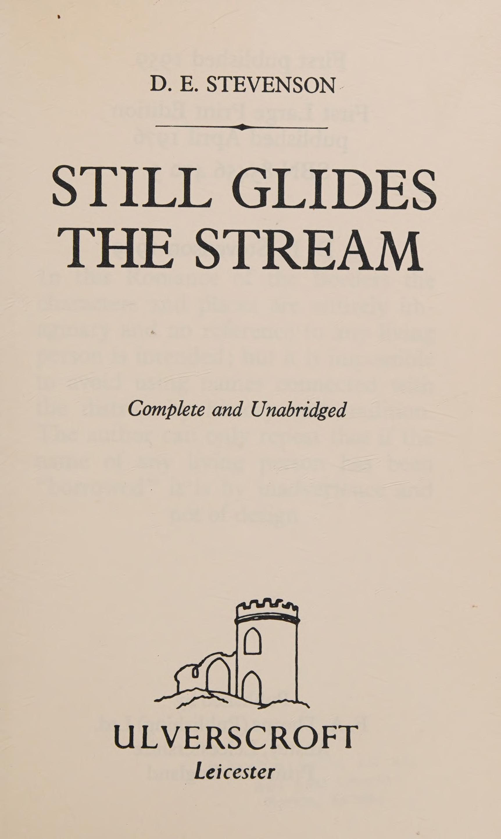 Still Glides the Stream