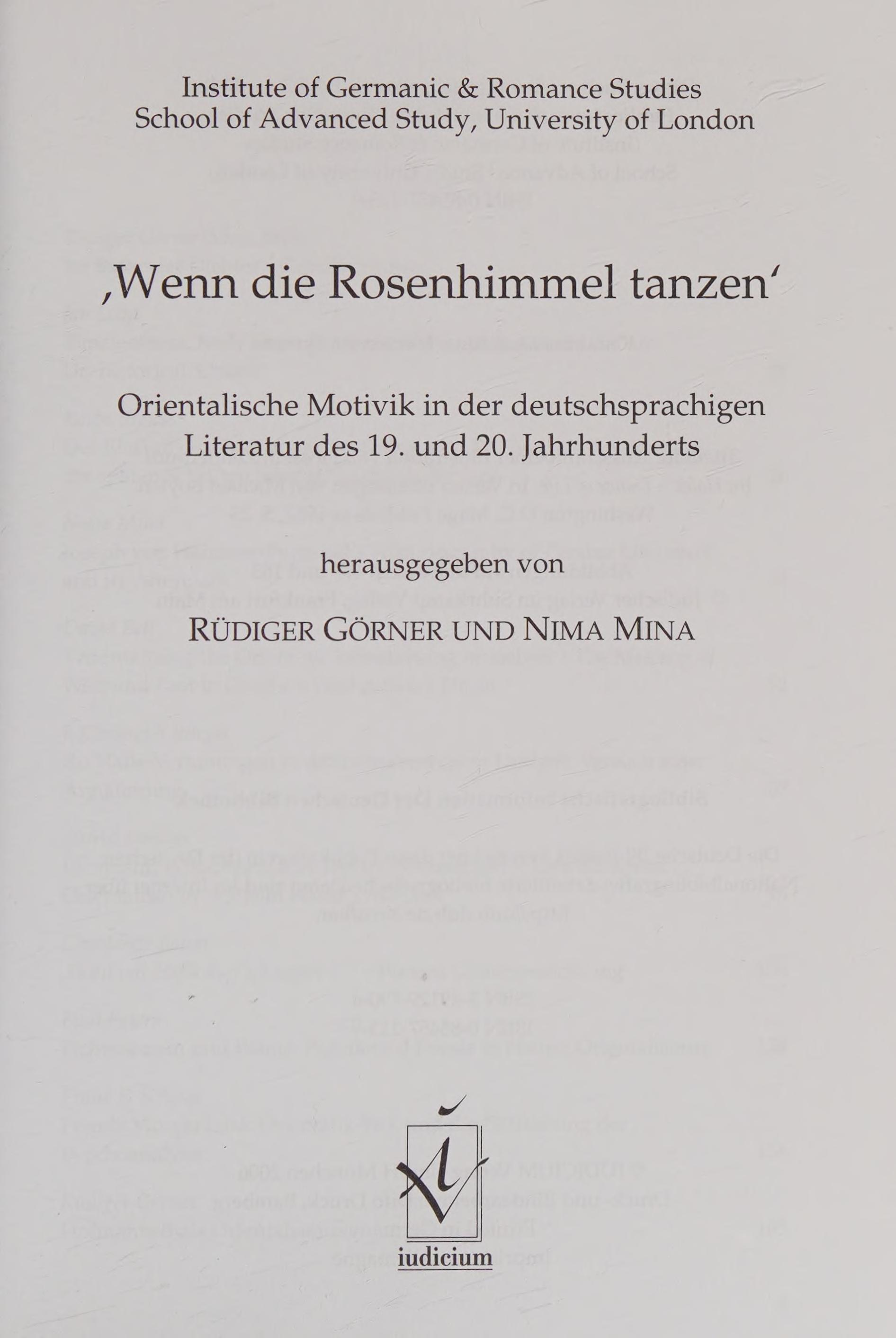 'Wenn Die Rosenhimmel Tanzen'