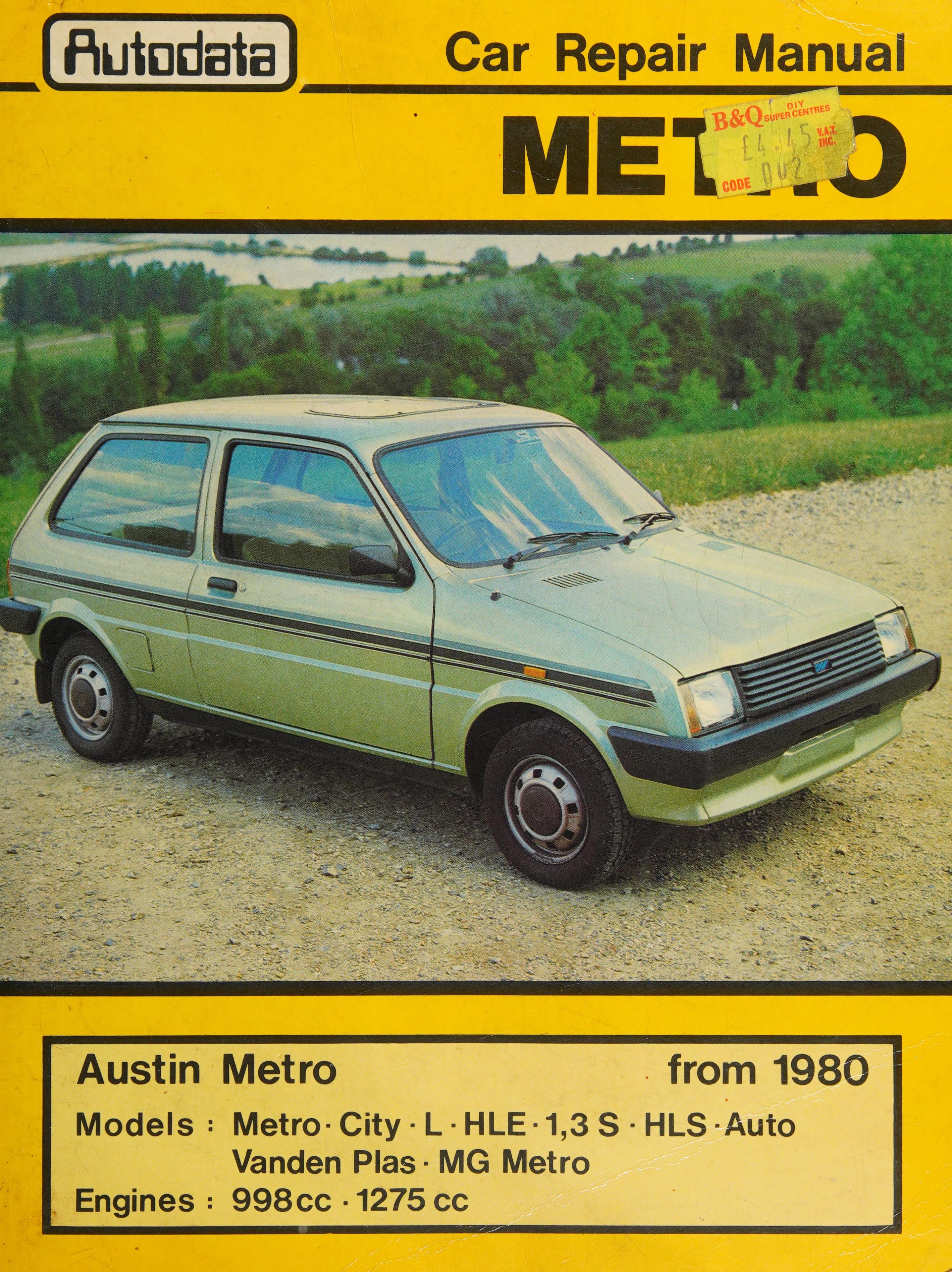 Metro Car Repair Manual (From 1980)