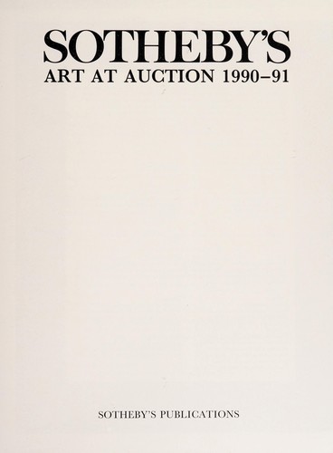 Sotheby's Art at Auction, 1990-91