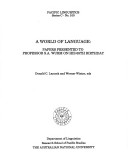 A World of Language