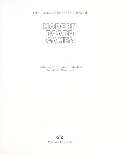 The Games & Puzzles Book Of Modern Board Games