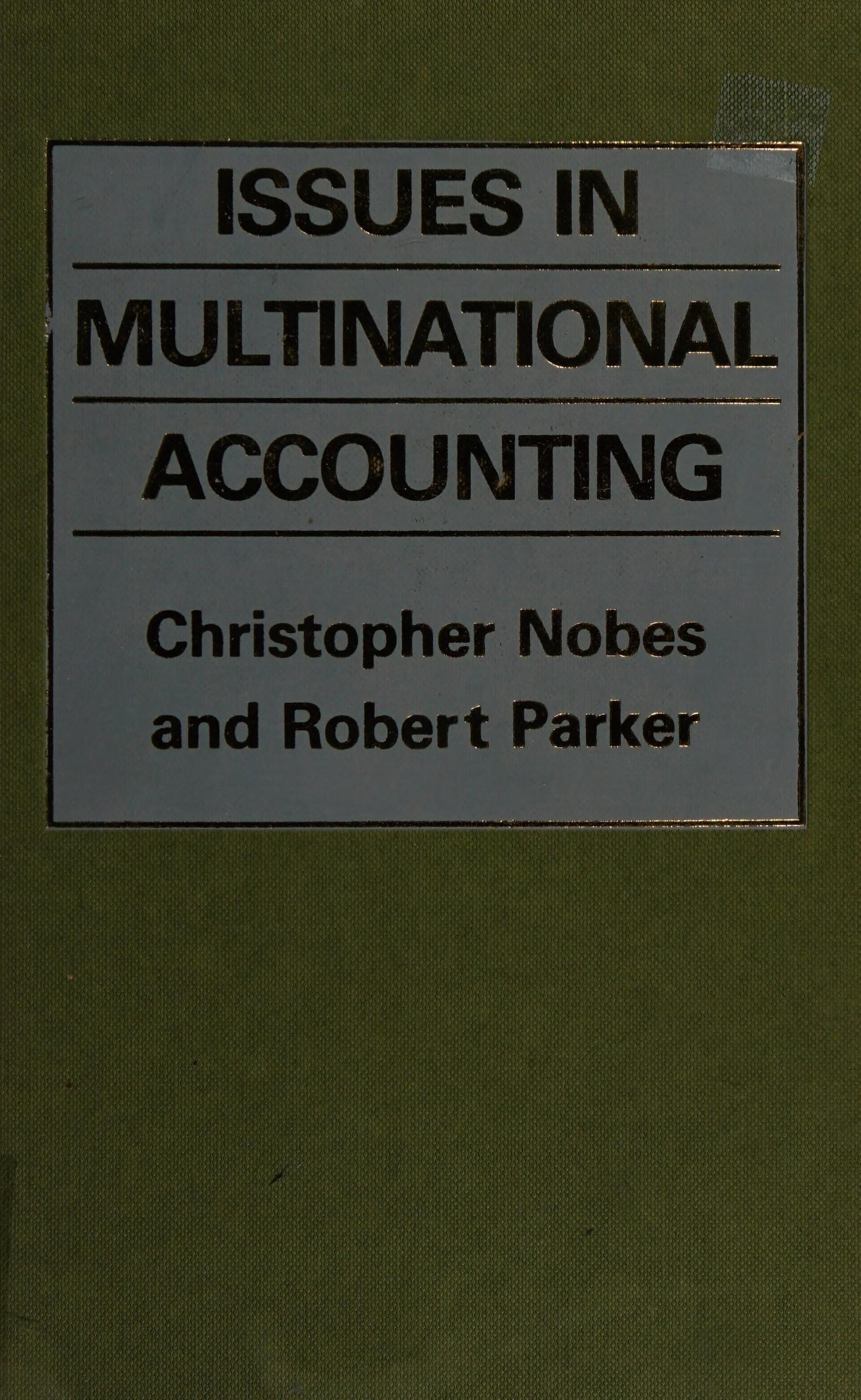 Issues in Multinational Accounting