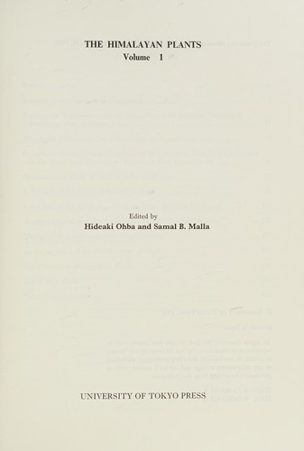 The Himalayan Plants: Volume 1