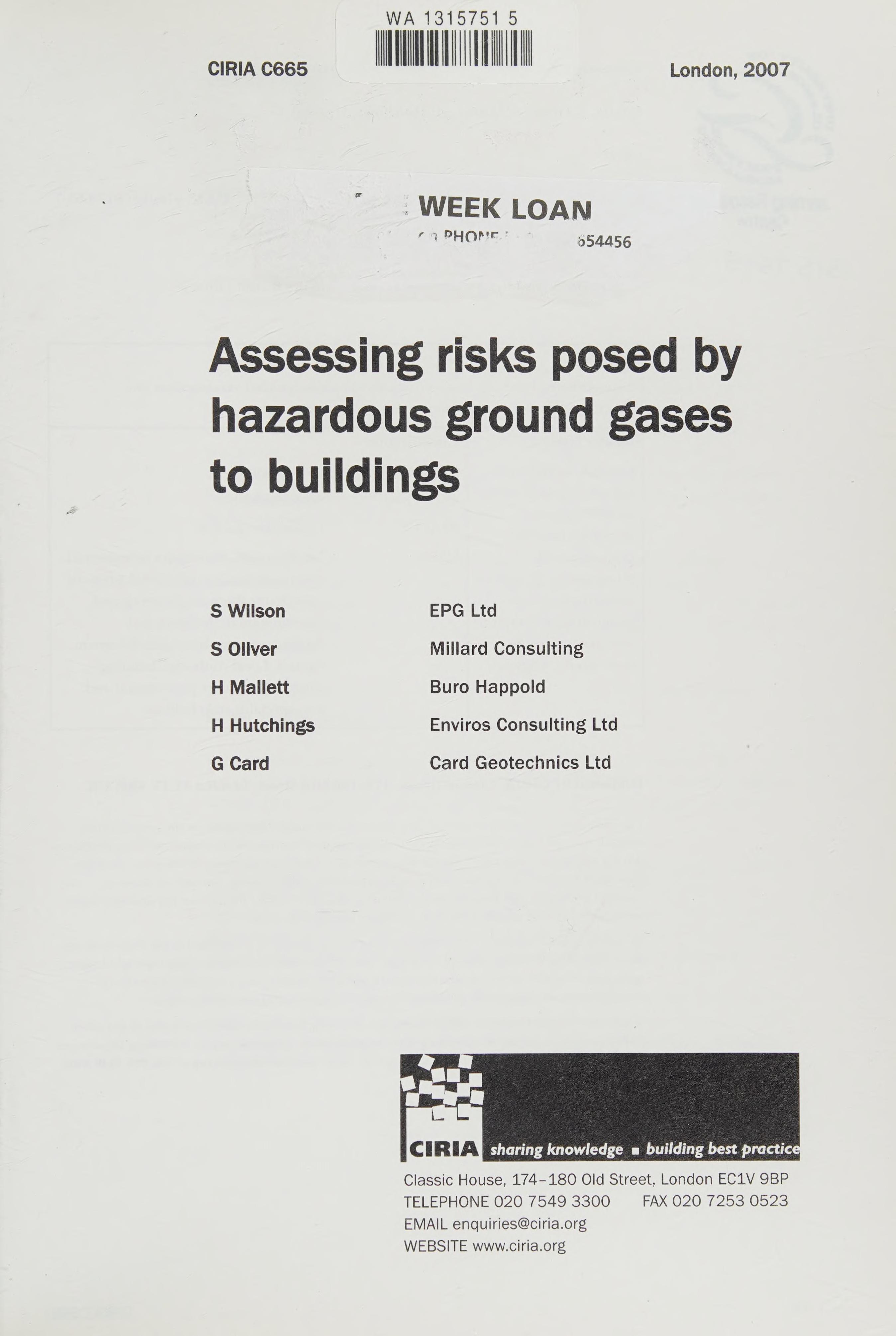 Assessing Risks Posed by Hazardous Ground Gases to Buildings
