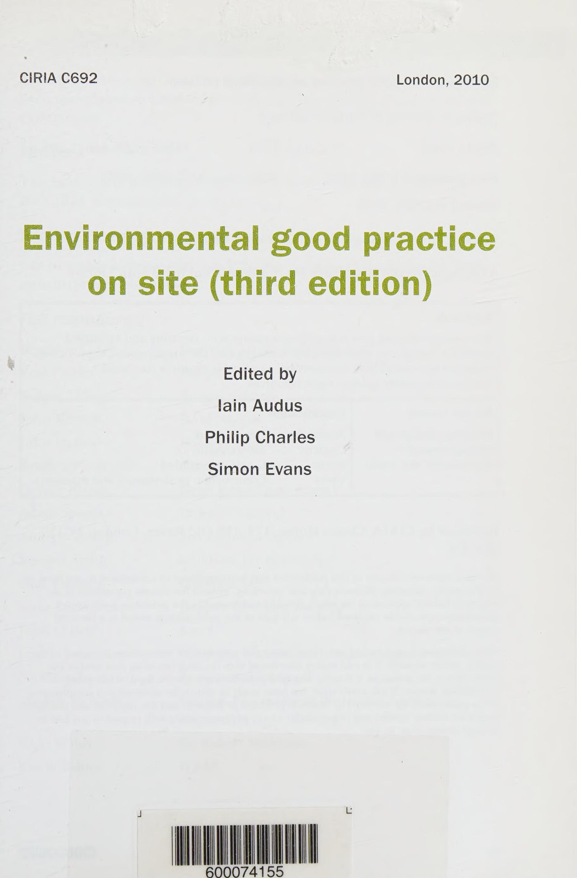 Environmental Good Practice on Site