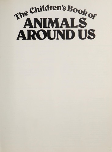 Children's Book of Animals Around Us