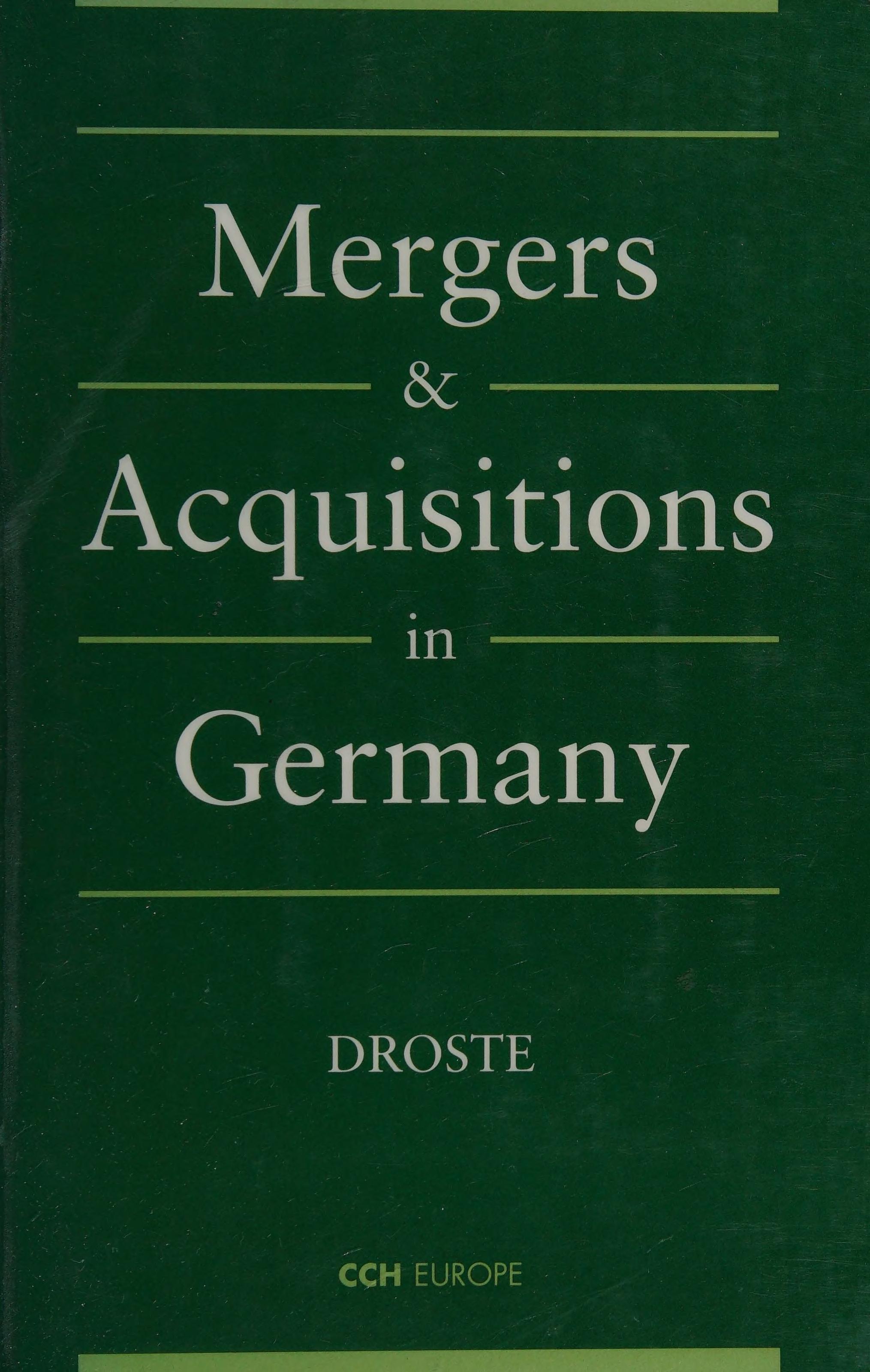 Mergers and Acquisitions in Germany