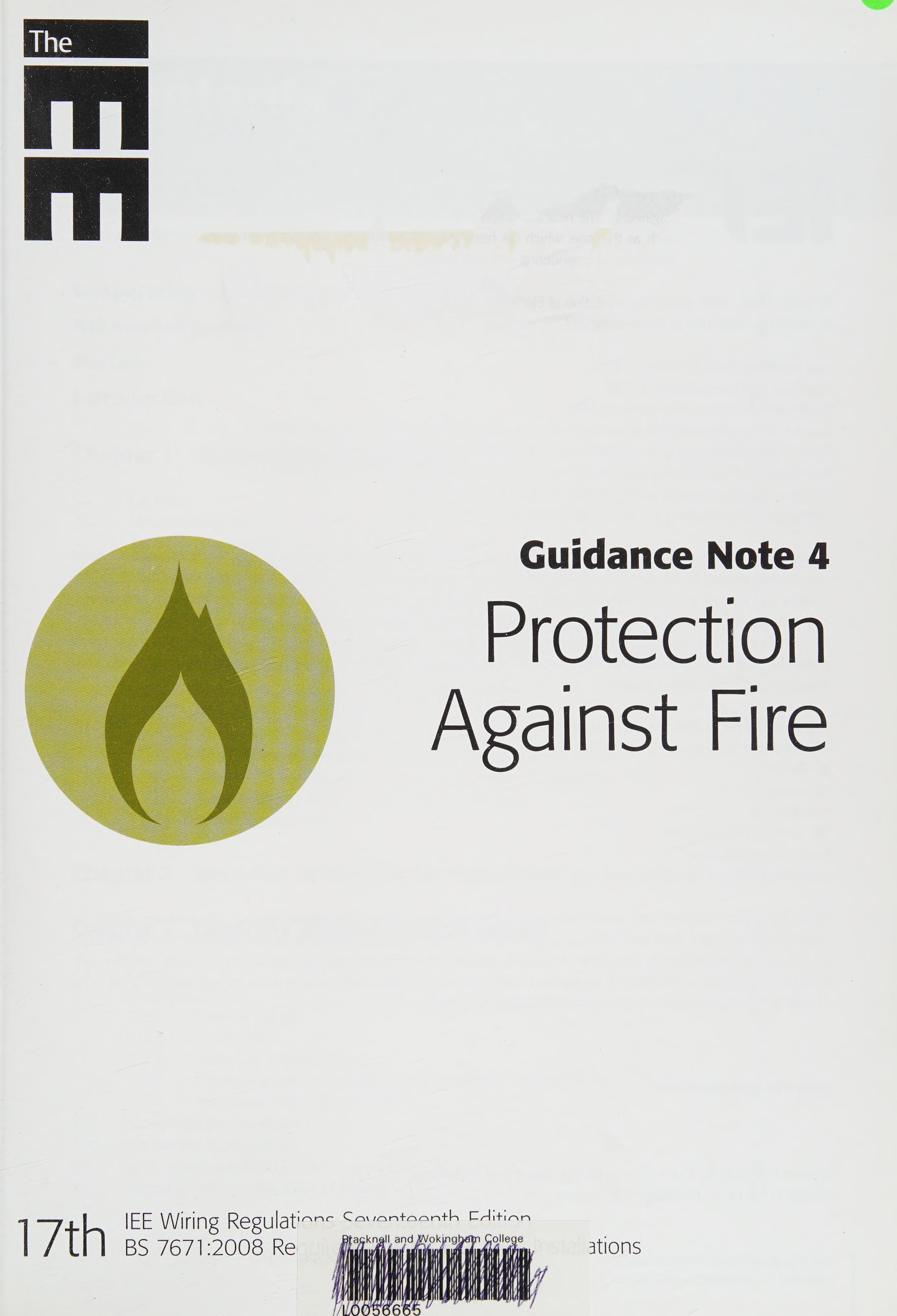 Guidance Note 4: Protection Against Fire