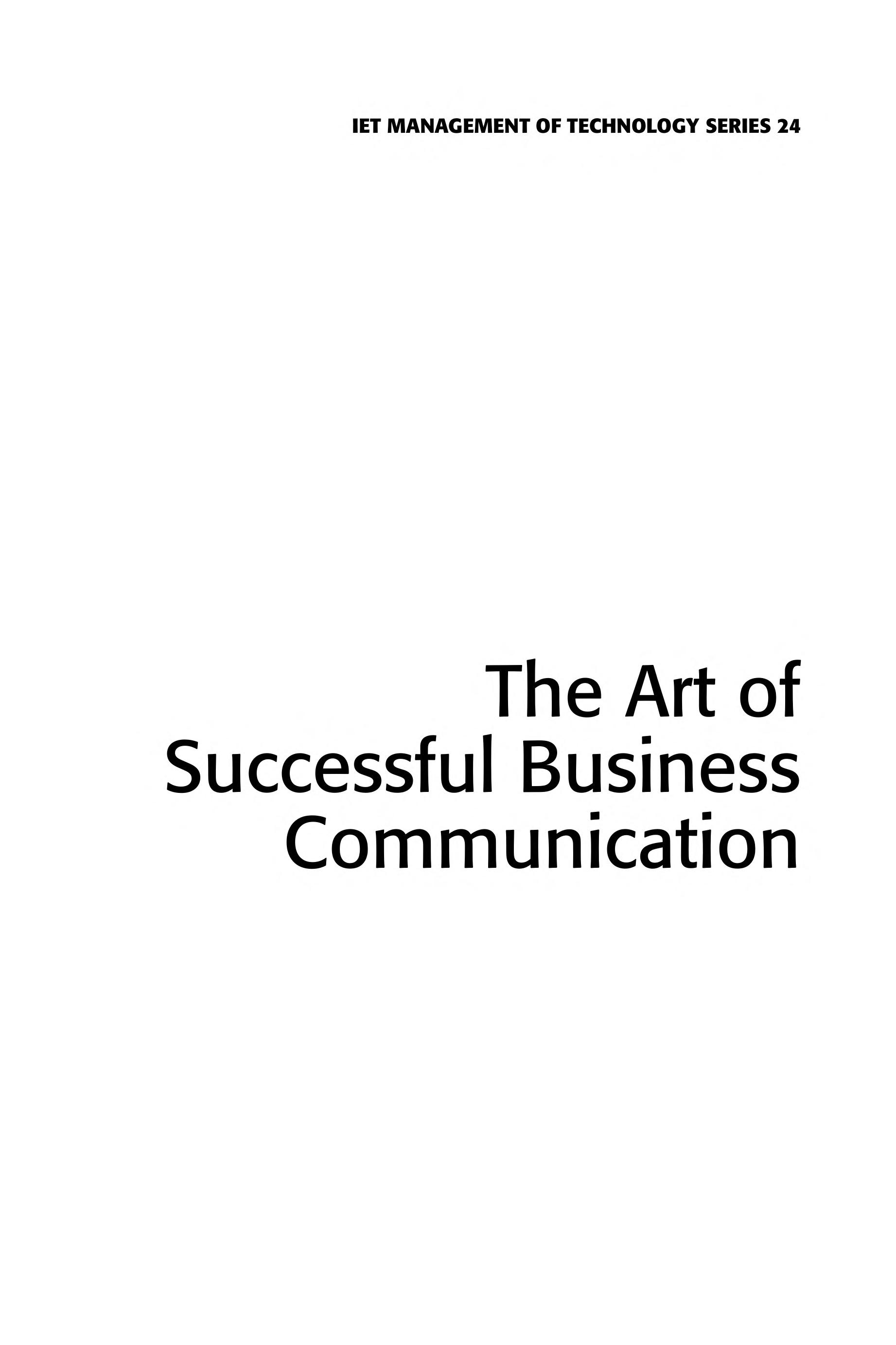 The Art of Successful Business Communication