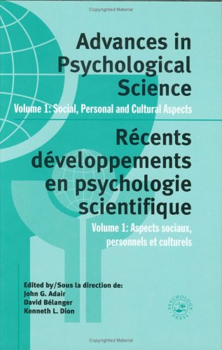 Advances In Psychological Science, Volume 1:: Social, Personal And Cultural Aspects