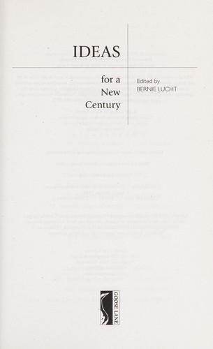 Ideas For A New Century
