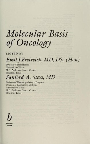 Molecular Basis Of Oncology