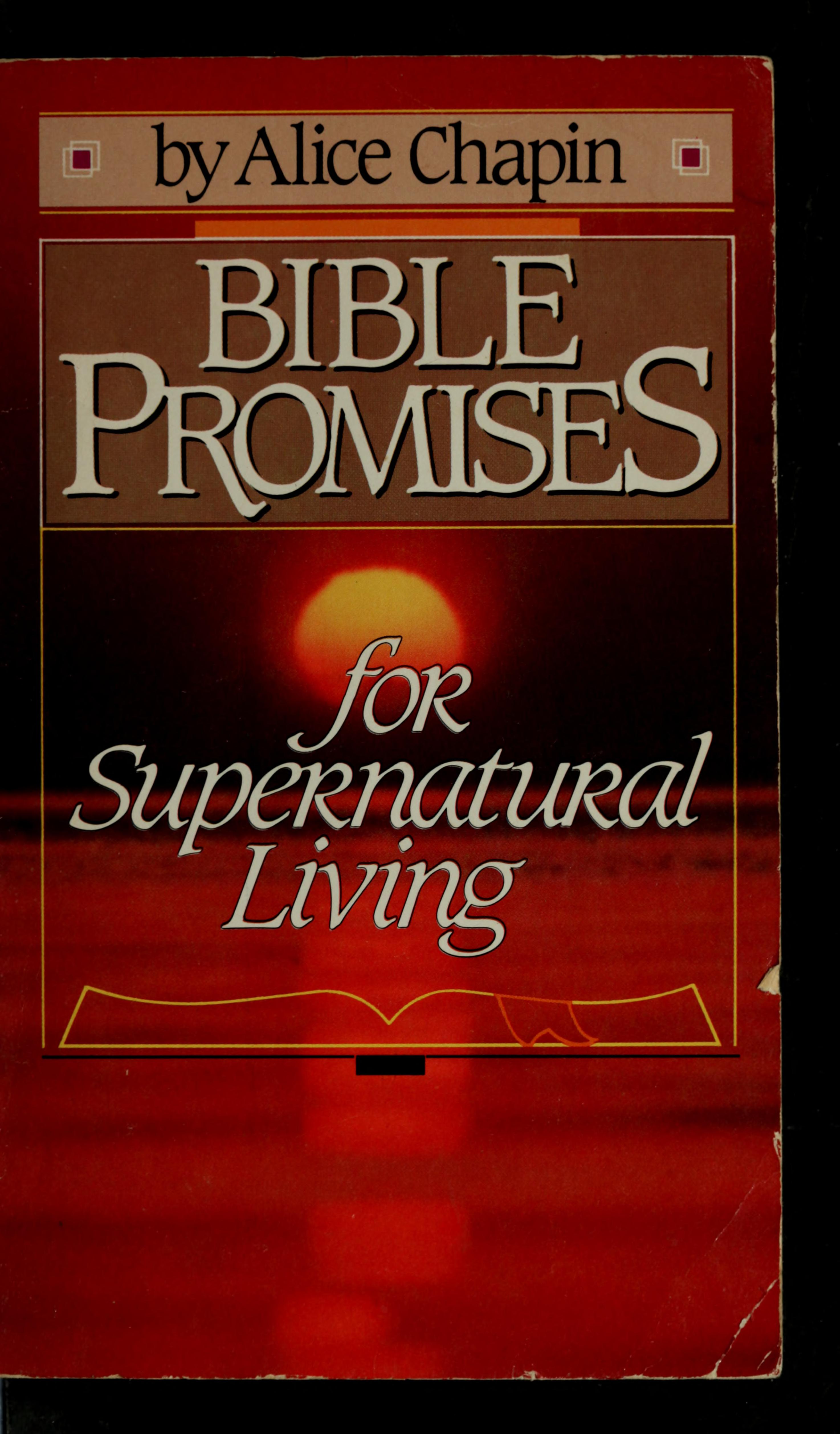 Bible Promises for Supernatural Living