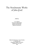 Nondramatic Works Of John Ford