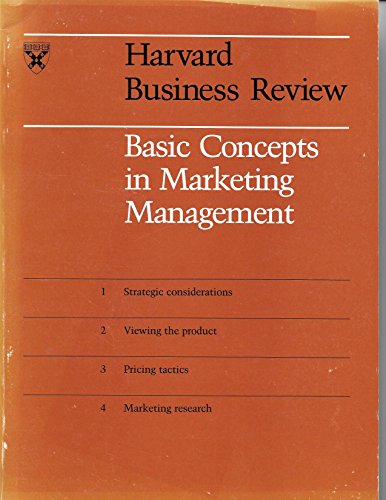 Basic Concepts in Marketing Management.
