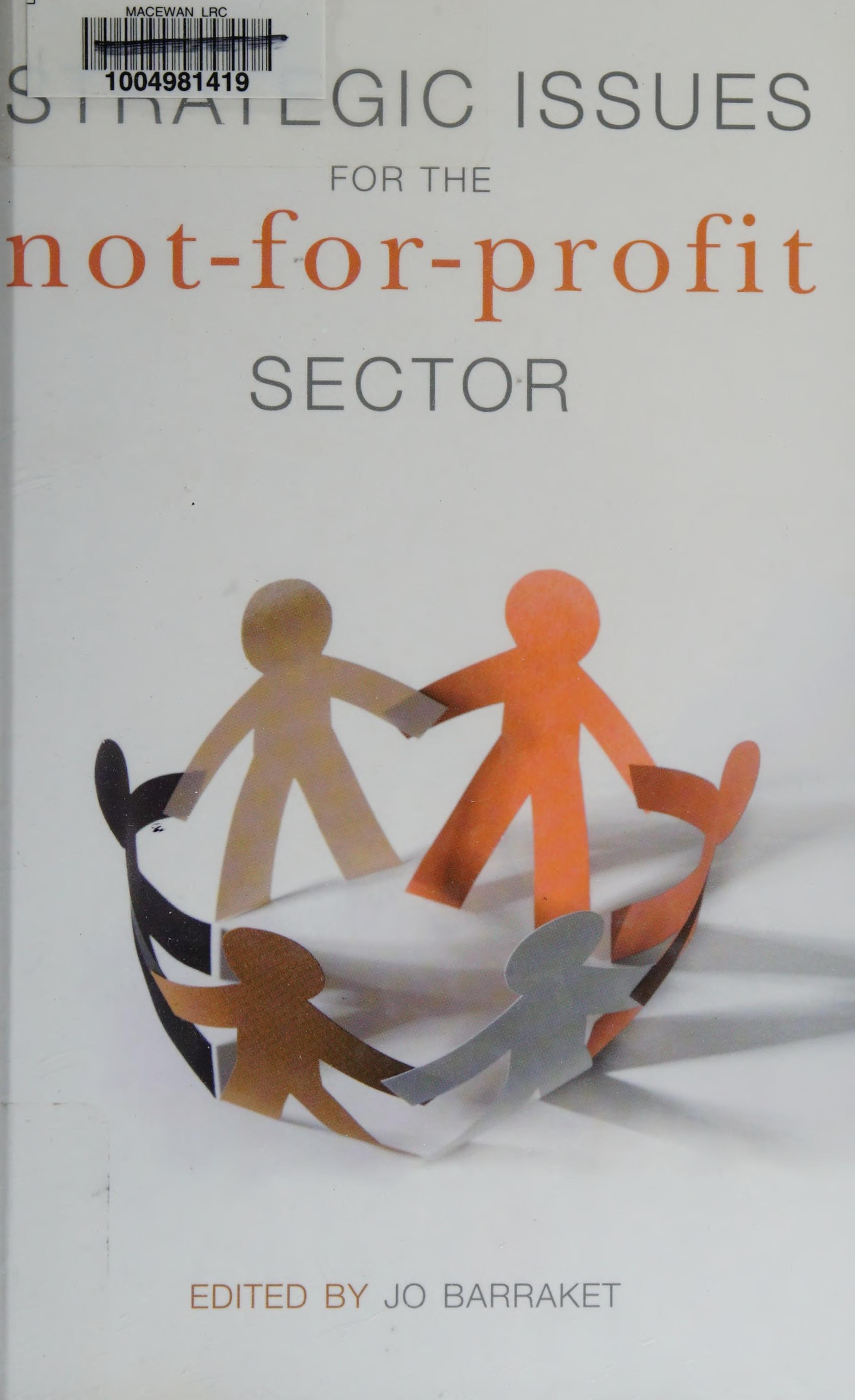 Strategic issues for the not for profit sector