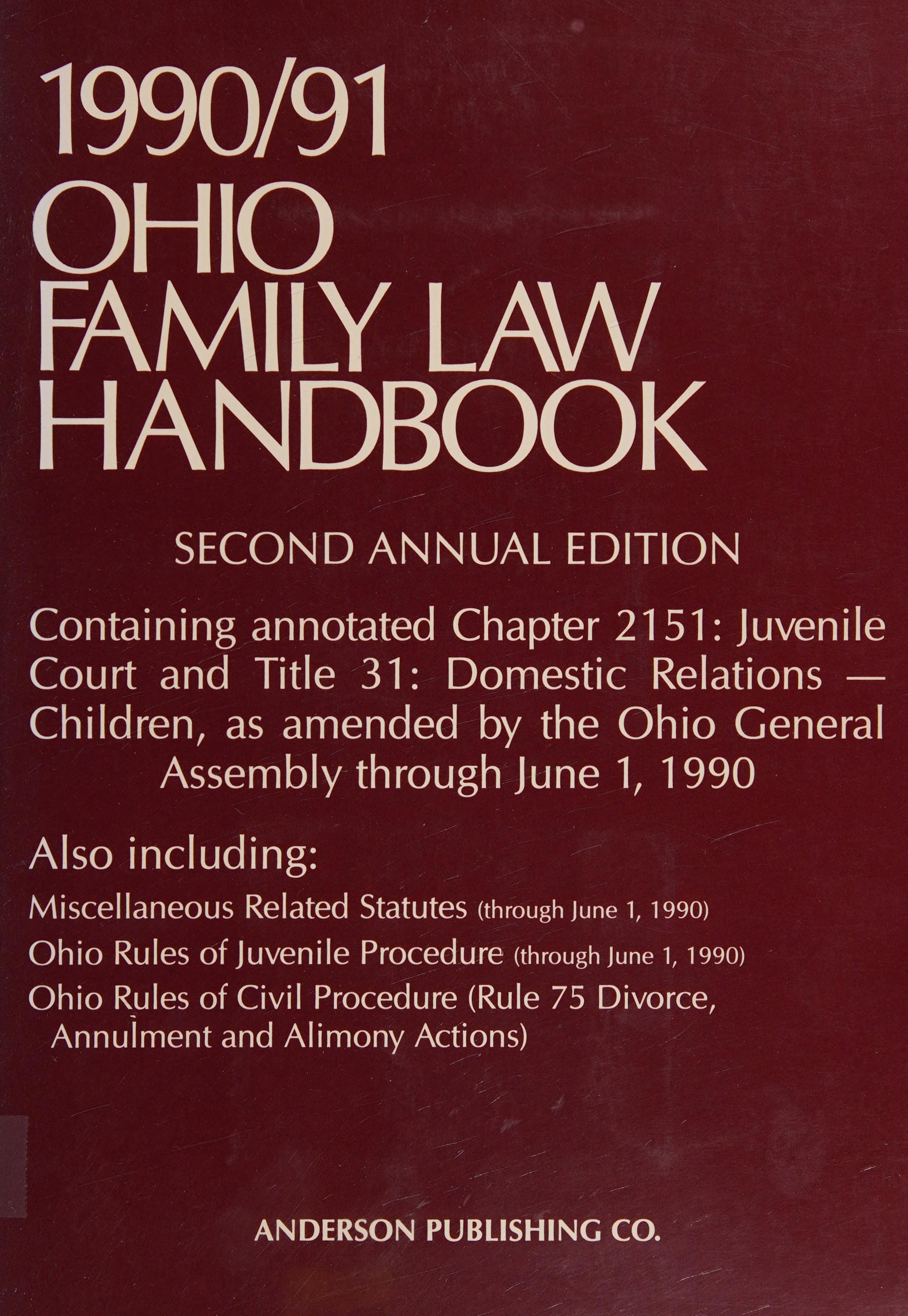 1990/91 Ohio Family Law Handbook