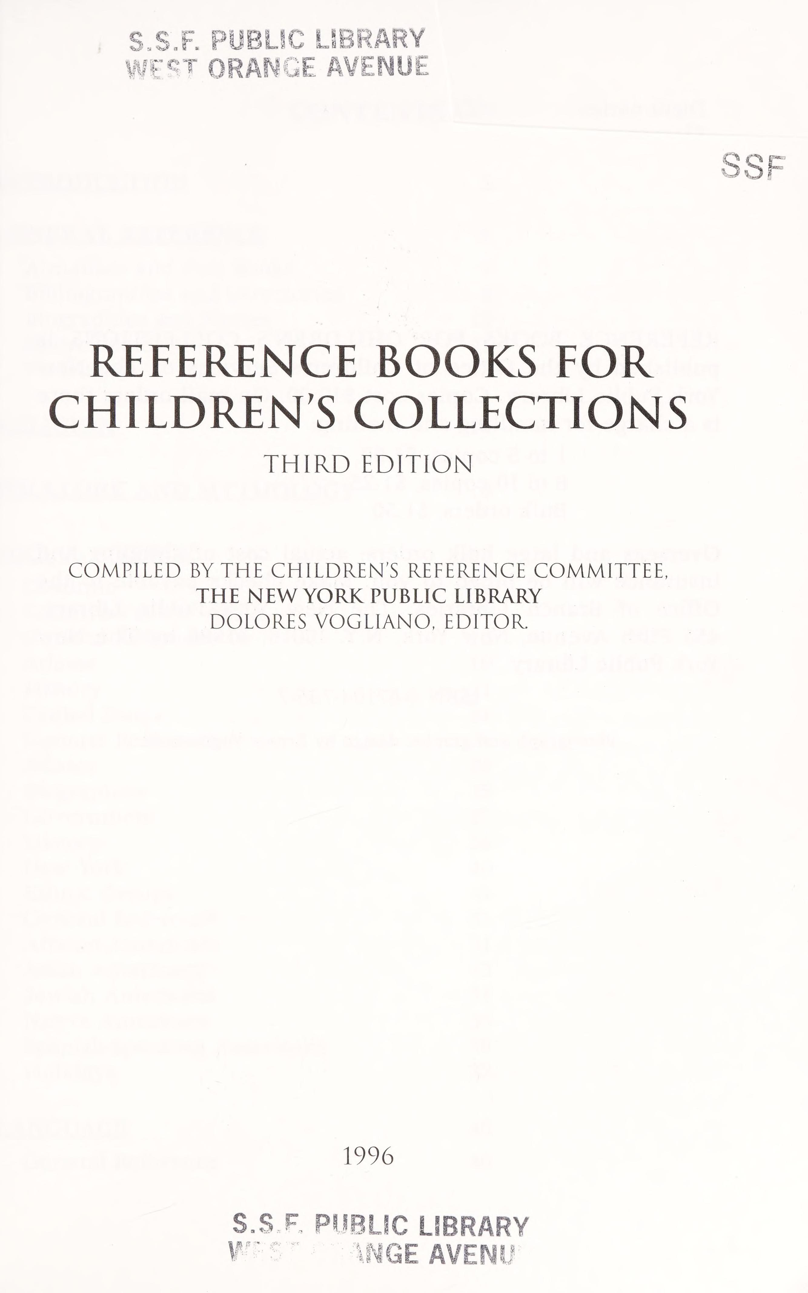 Reference Books For Children'S Collections