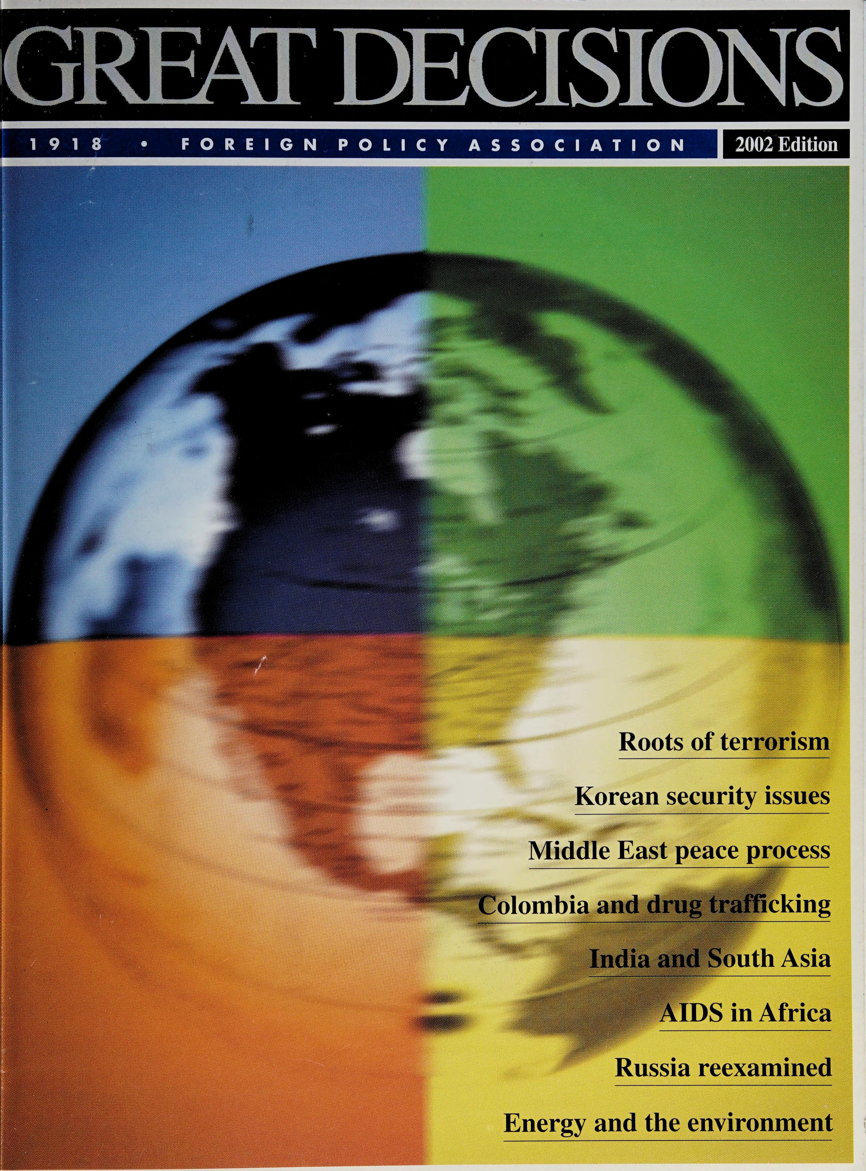 Great Decisions 2002: Briefing Book