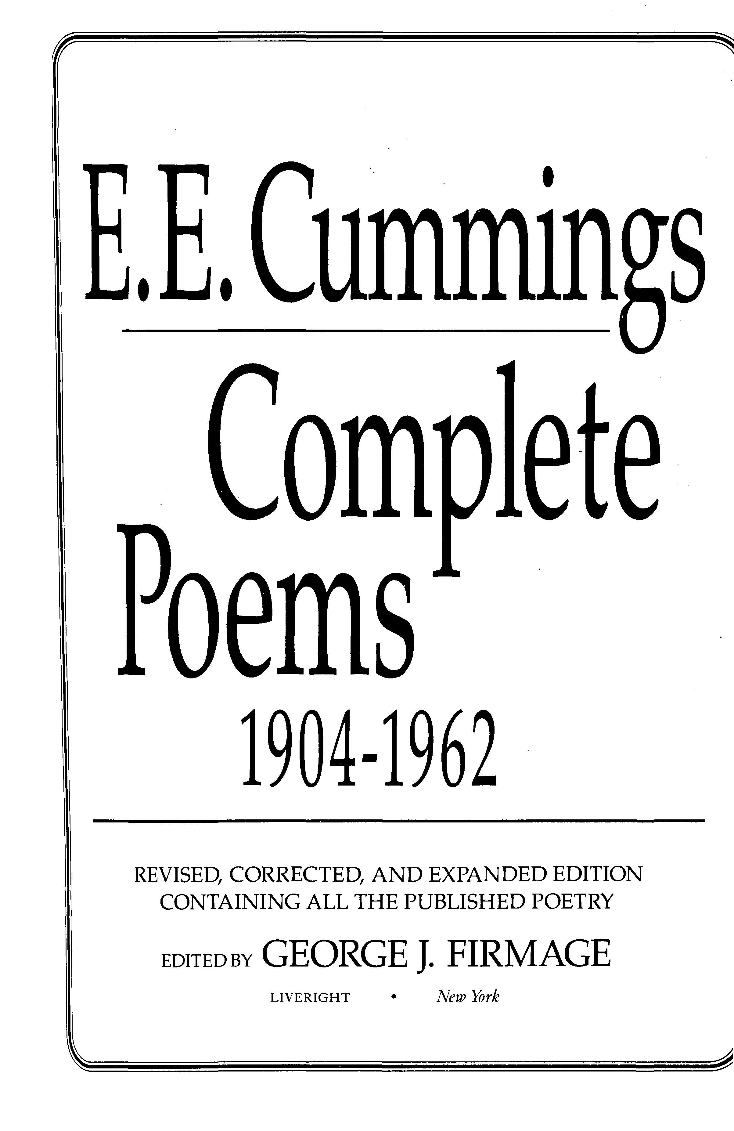 Complete Poems, 1904-1962