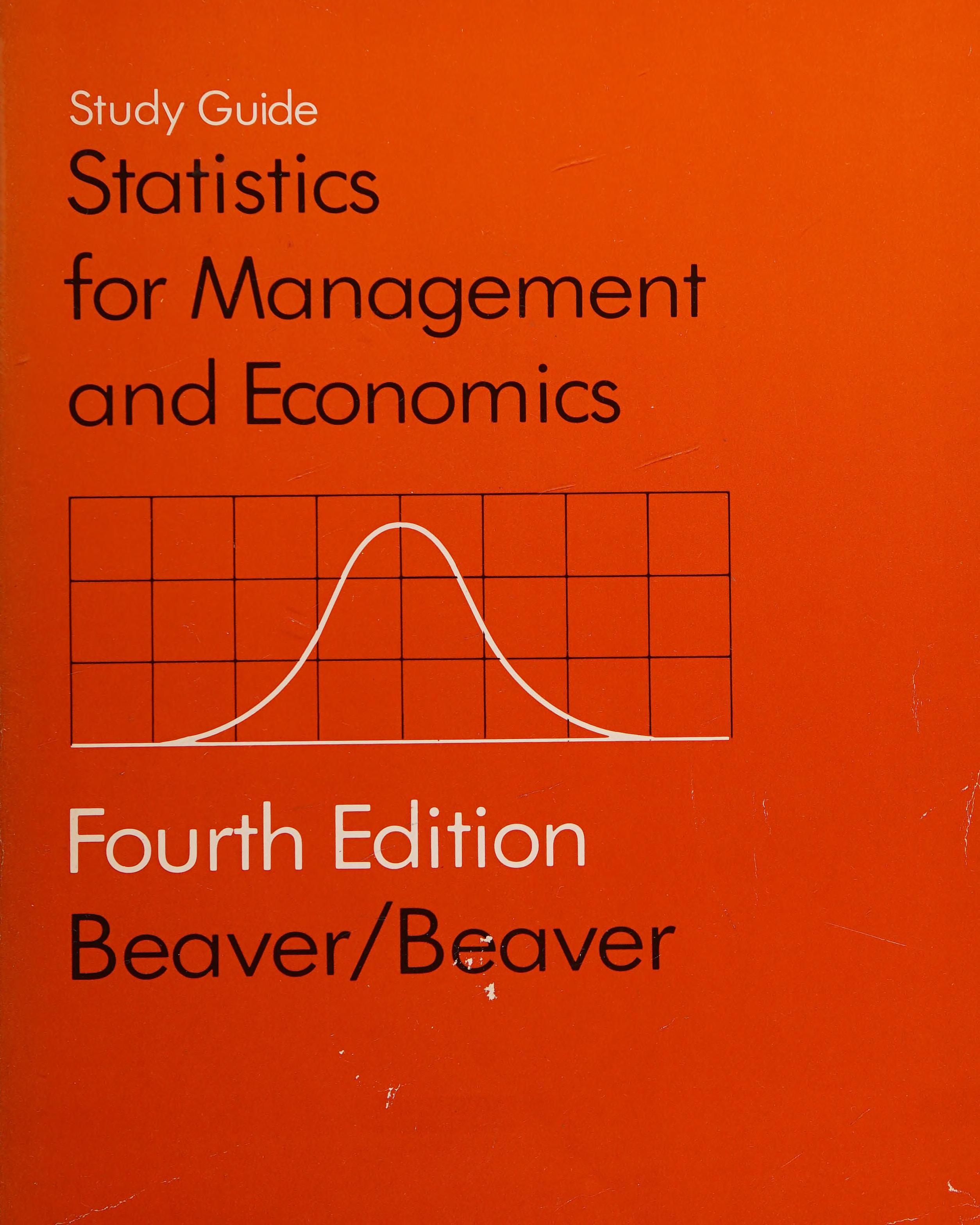 Statistics For Manangement And Economics